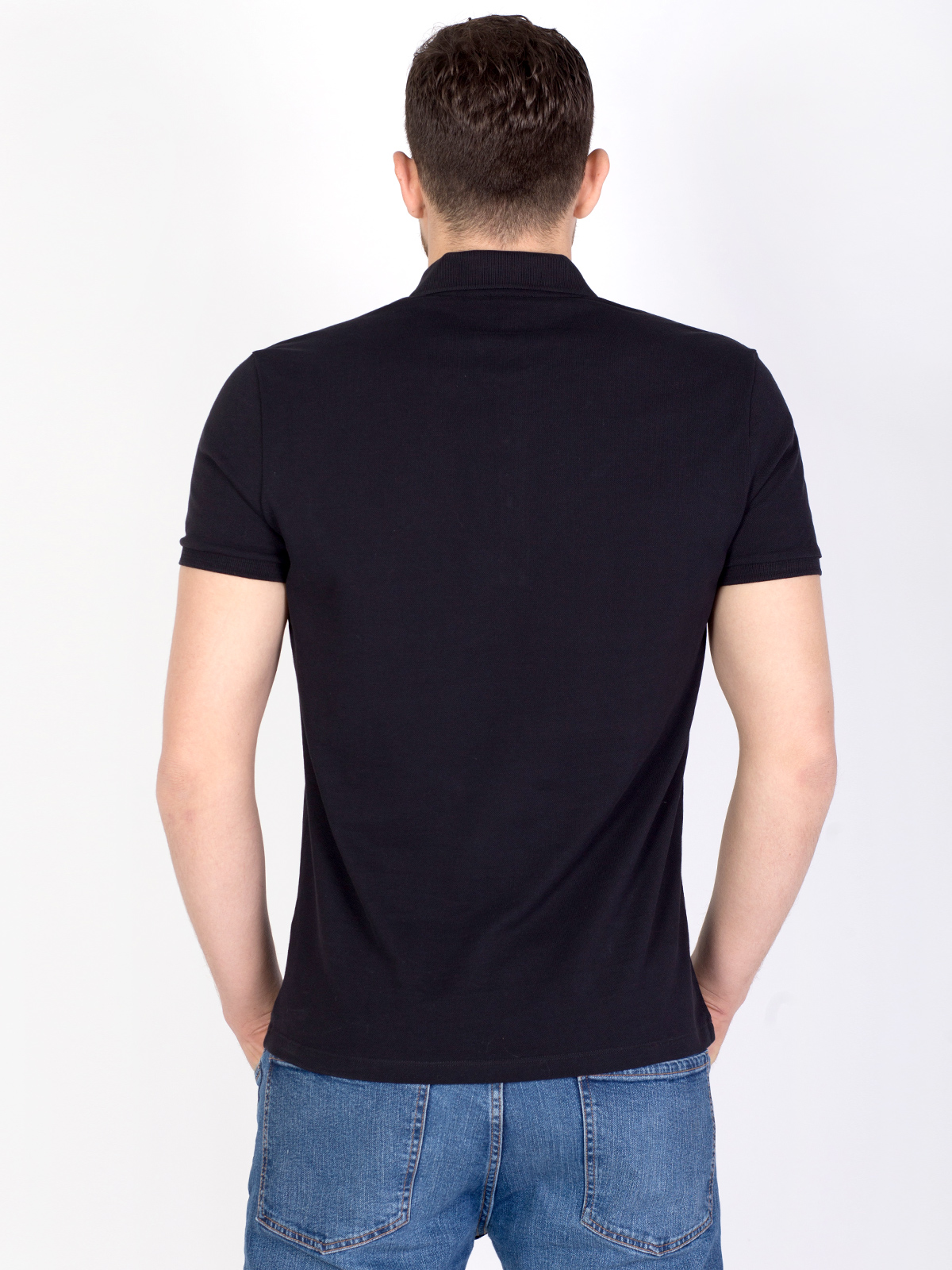 Black plain tshirt with embroidered log - 93341 € 16.31 img4