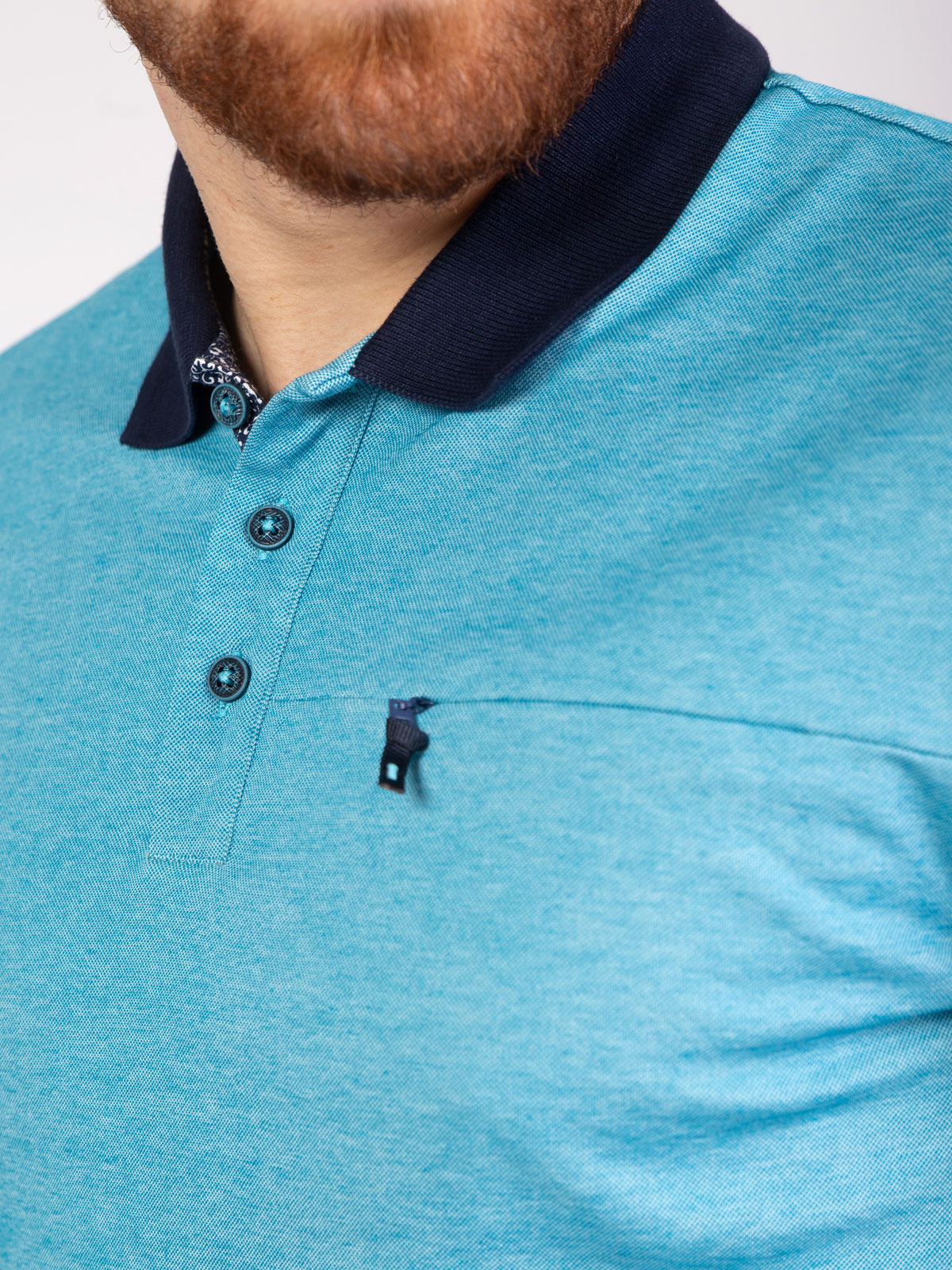 Short sleeve blouse in blue melange - 93404 € 32.62 img2