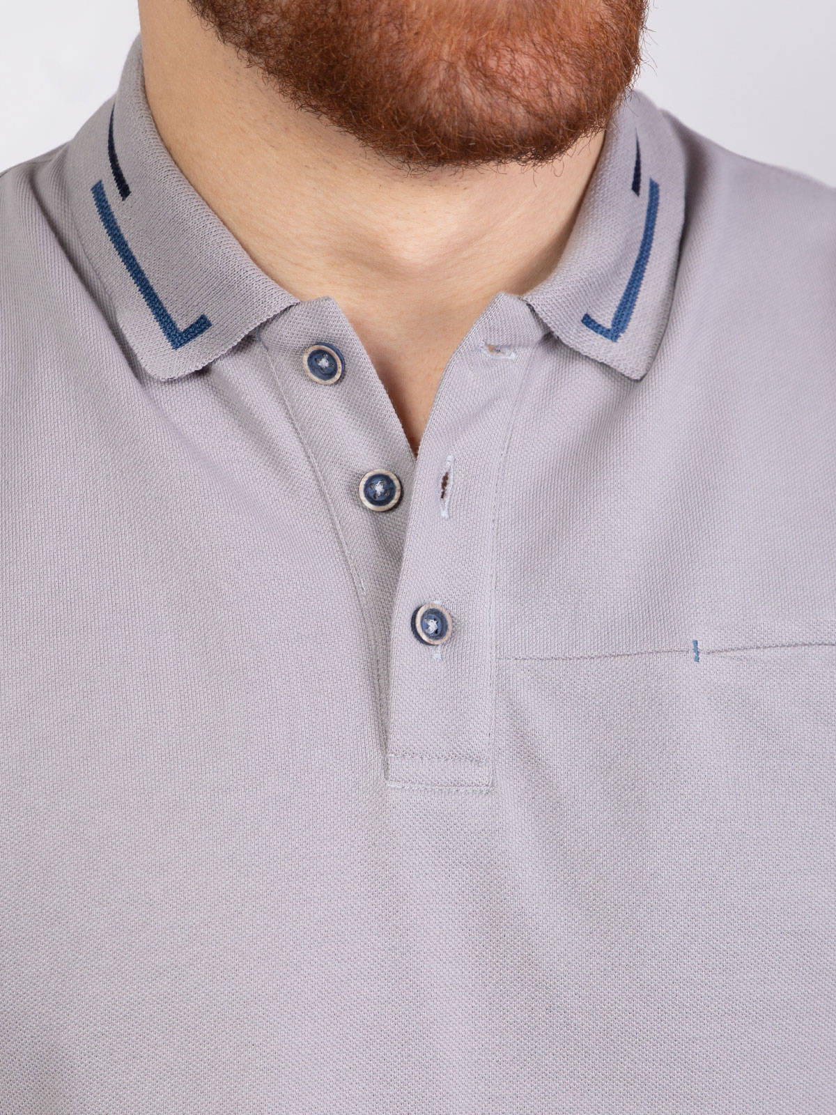 Bluză gri cu guler tricotat cu accente - 93407 € 21.93 img4