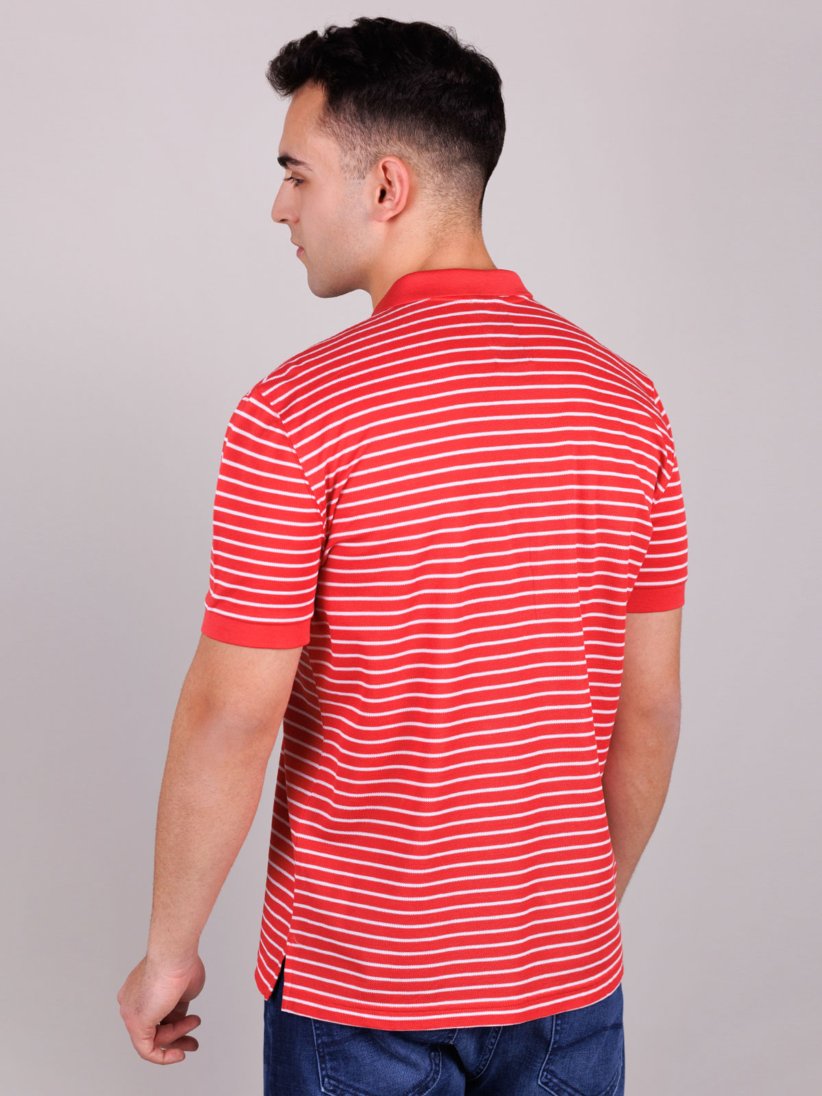 Tshirt in coral with white stripe - 93417 € 38.24 img4