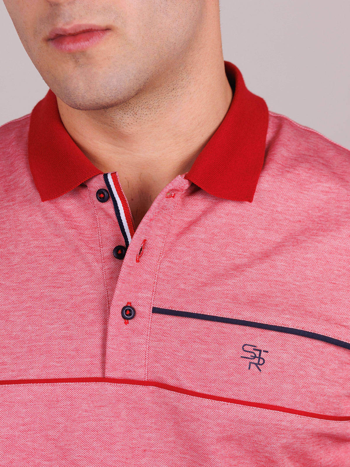 Μπλουζάκι σε κόκκινο χρώμα με πλεκτό για - 93419 € 32.62 img3