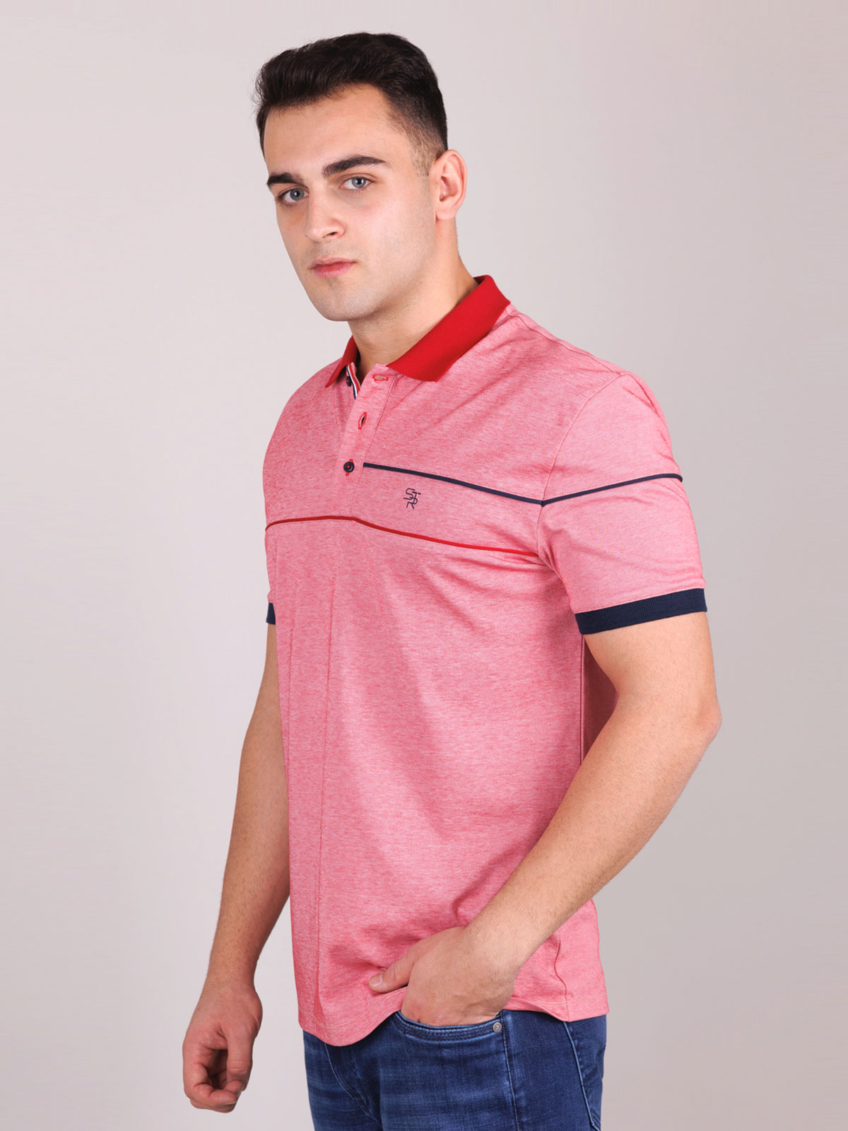 Μπλουζάκι σε κόκκινο χρώμα με πλεκτό για - 93419 € 32.62 img4