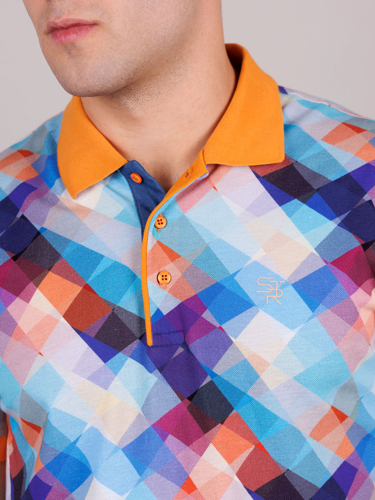 Μπλουζάκι με πολύχρωμα τετράγωνα - 93428 € 40.49 img3