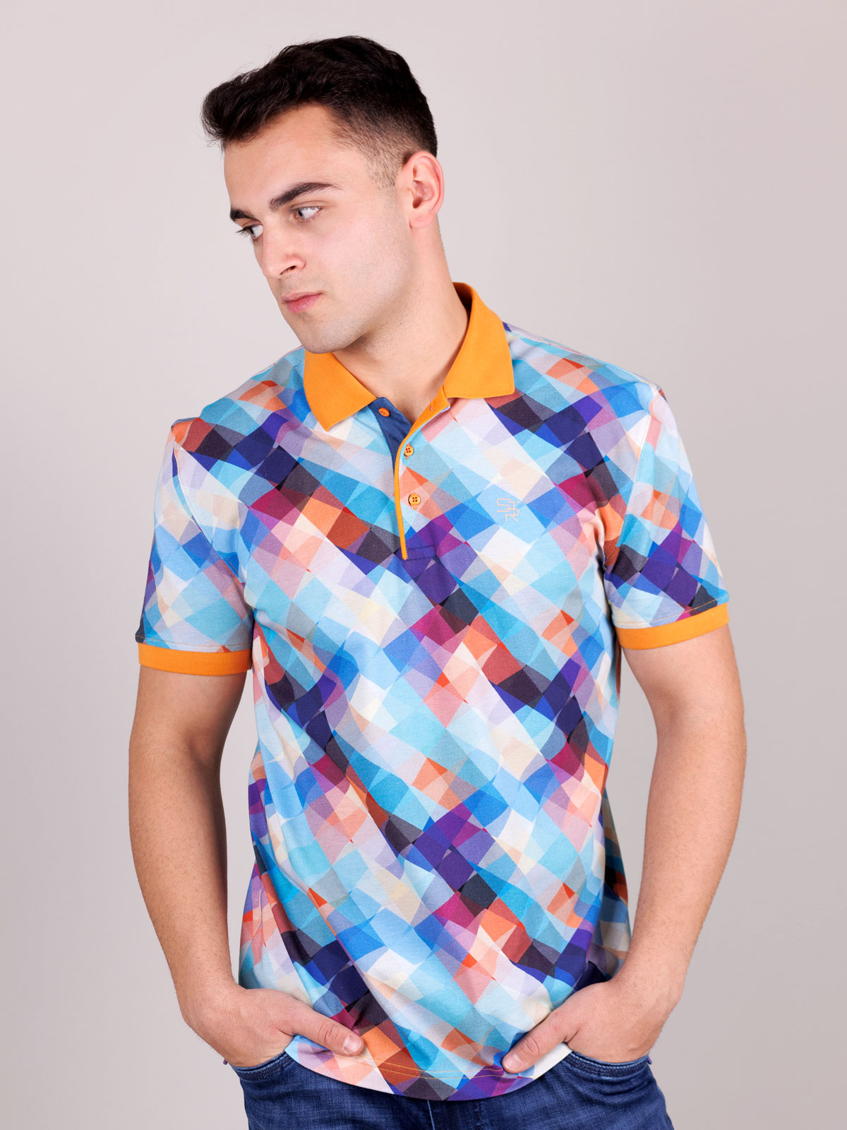 Μπλουζάκι με πολύχρωμα τετράγωνα - 93428 € 40.49 img4