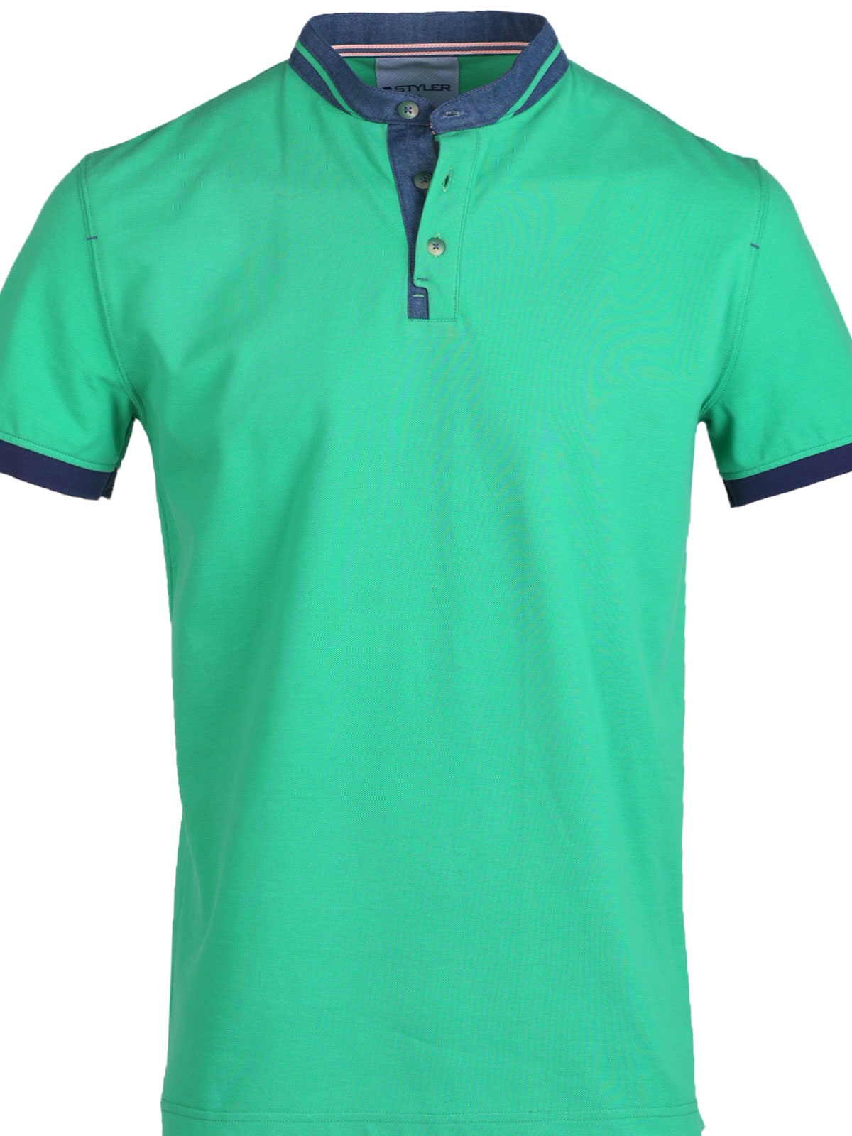 Blouse with short sleeves green melange - 93440 € 40.49 img1