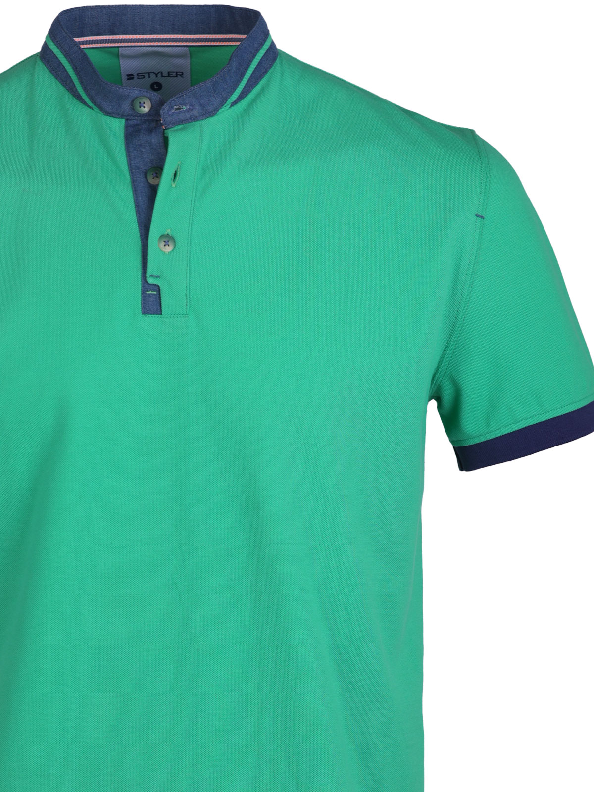 Bluză cu mâneci scurte verde melange - 93440 € 40.49 img3