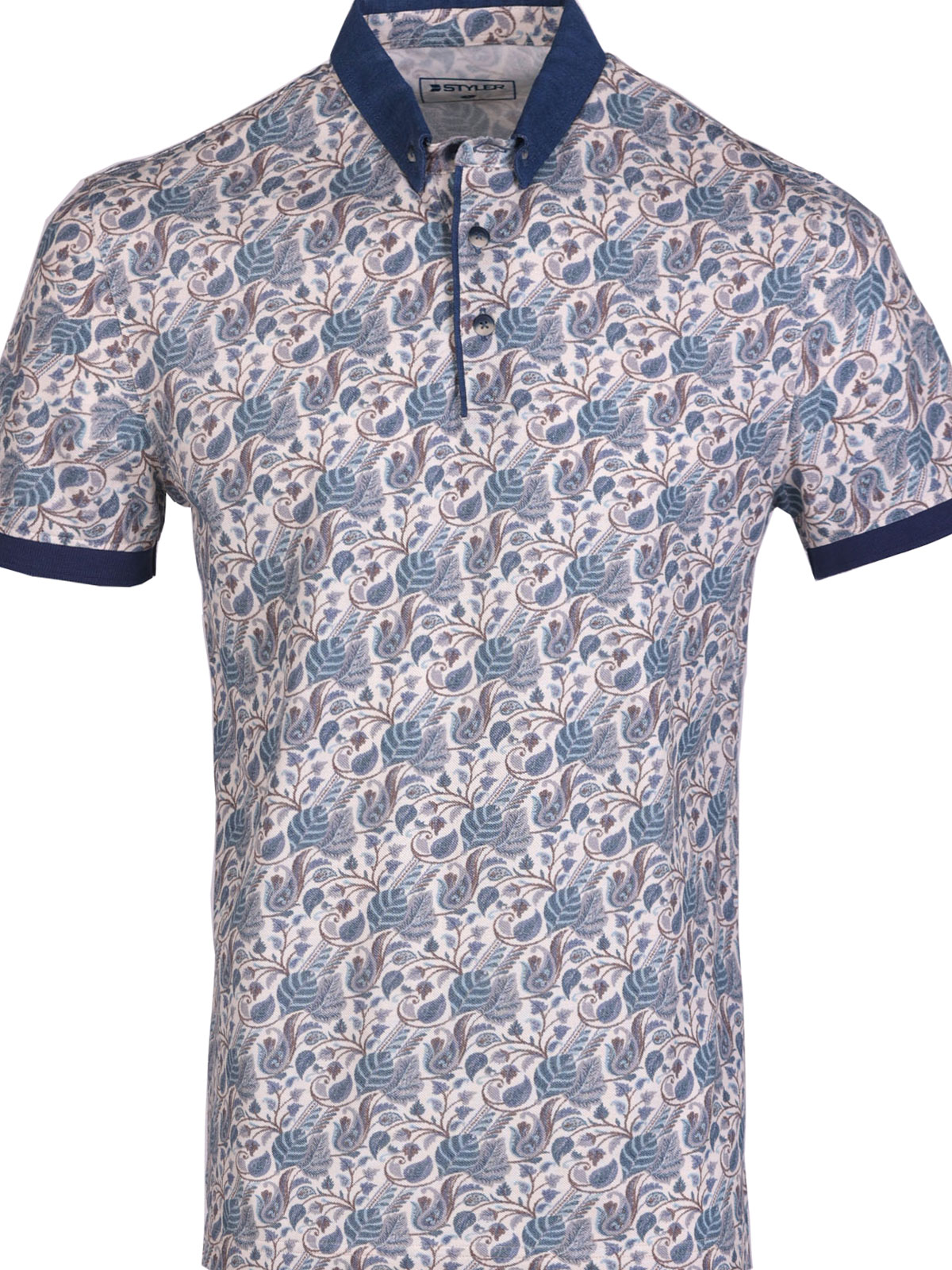 Tricou bej cu un design spectaculos - 93443 € 42.74 img1
