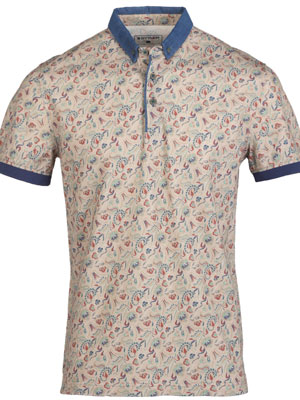 Μπλουζάκι σε καφέ χρώμα με φιγούρες - 93444 - € 42.74