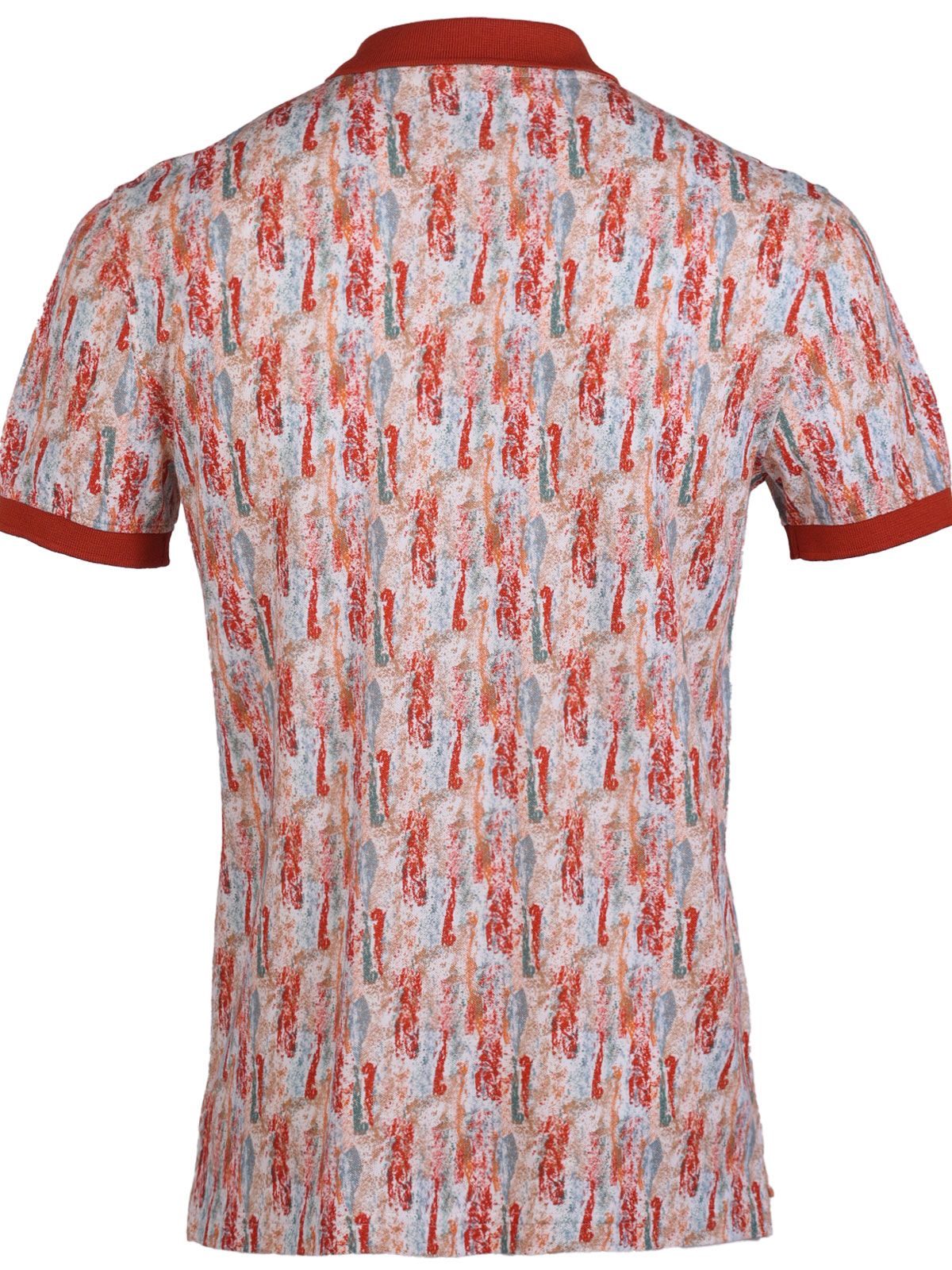 Tshirt με γιακά από τούβλα και στάμπα - 93445 € 42.74 img2