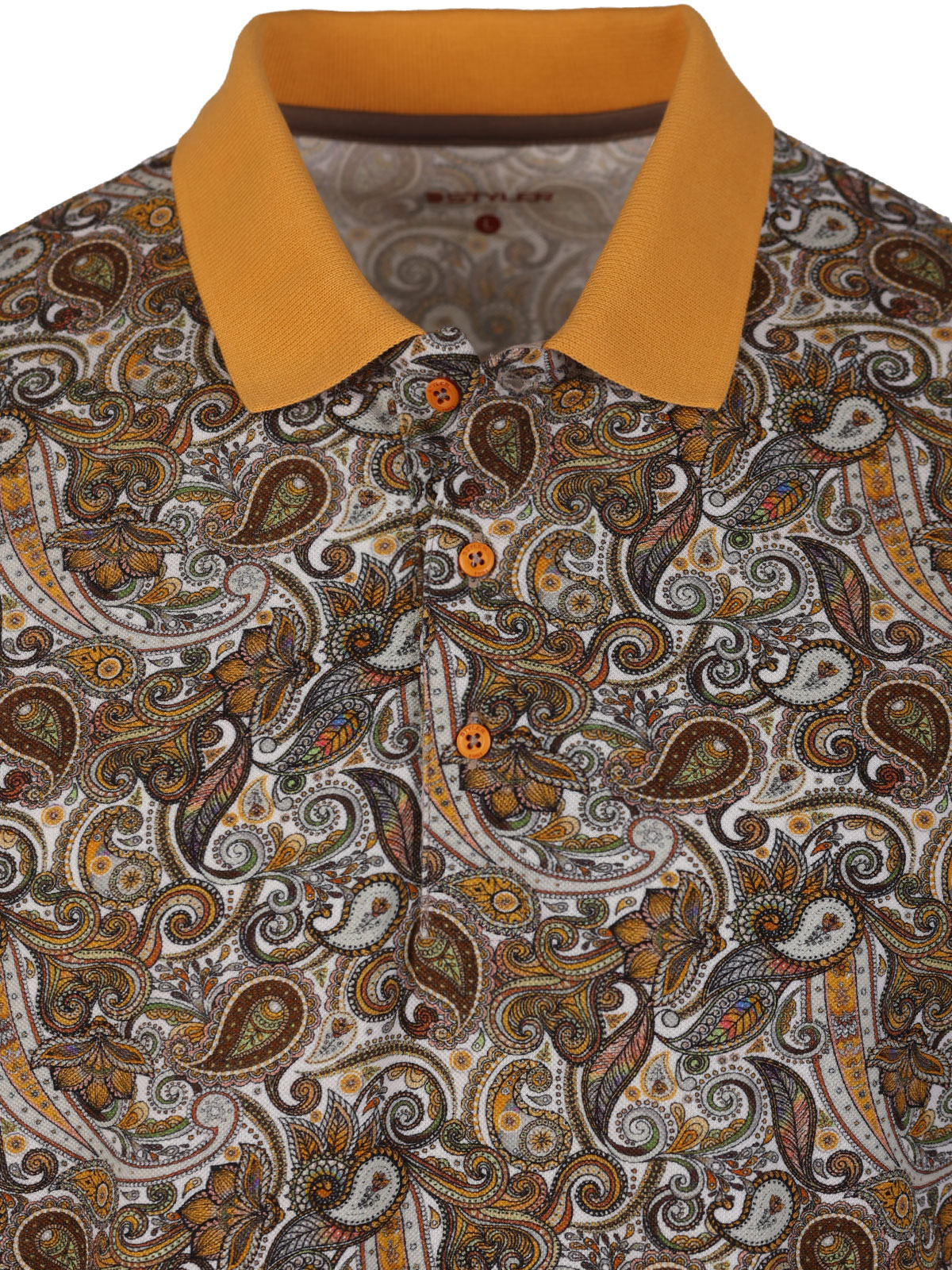 Μπλουζάκι σε καφέ χρώμα με paisley - 93446 € 42.74 img3