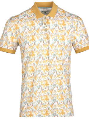 Blouse with yellow and blue figures - 93449 - € 42.74