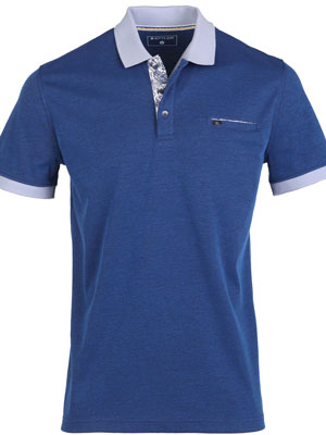 item:Tricou pentru bărbați în albastru melang - 93452 - € 38.81