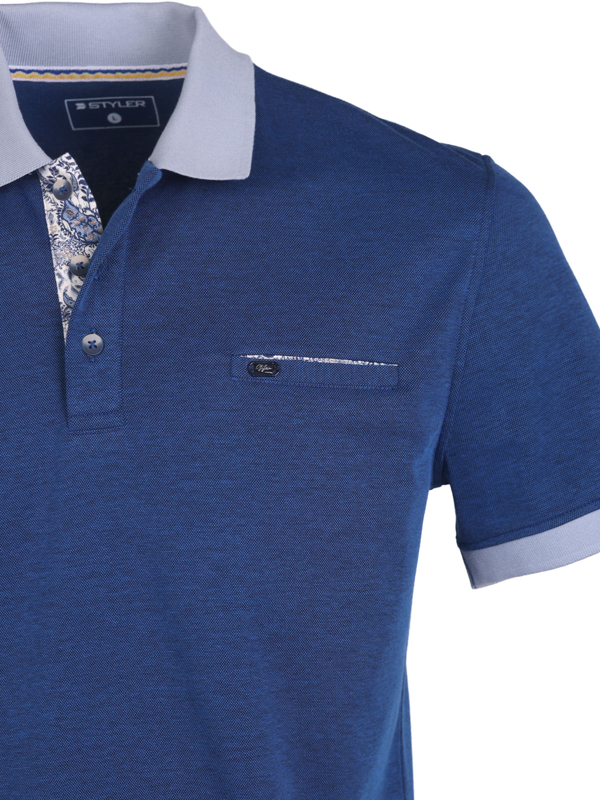 Ανδρικό tshirt σε μπλε μελανζέ - 93452 € 38.81 img3