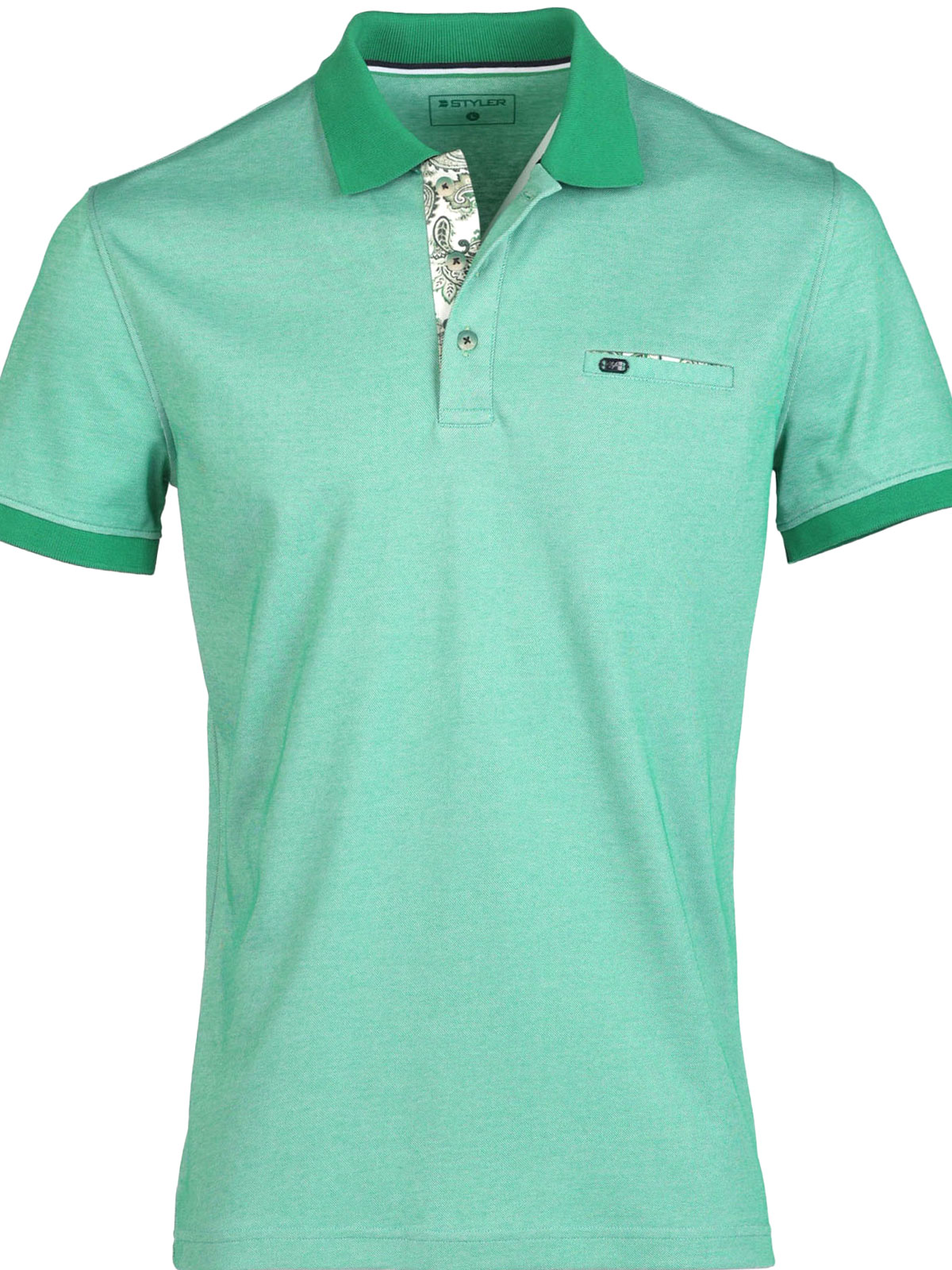 Mens tshirt in green melange - 93453 € 38.81 img1