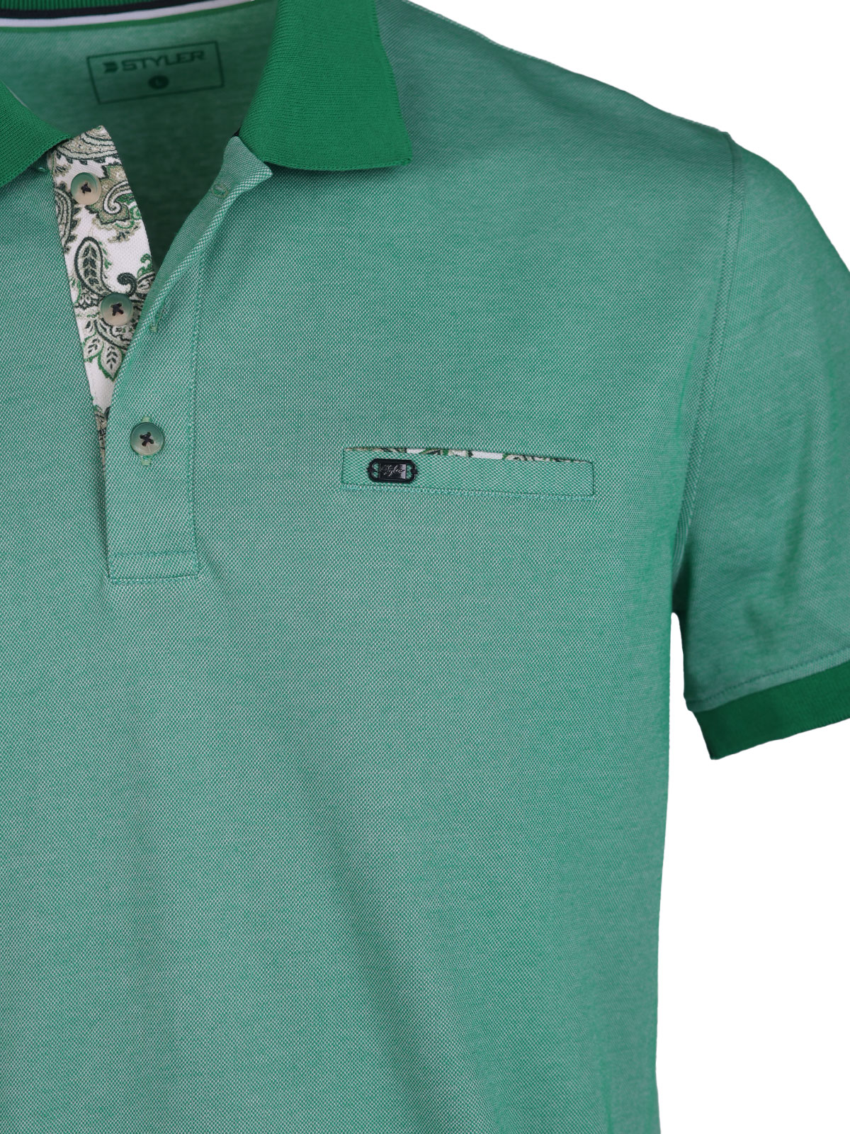 Ανδρικό tshirt σε πράσινο μελανζέ - 93453 € 38.81 img3