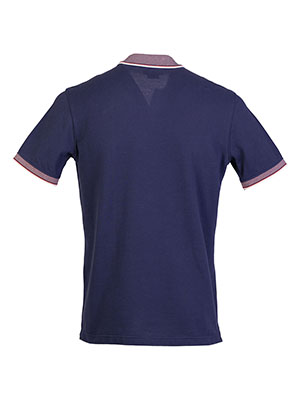 Blue tshirt with a colorful collar - 93457 € 41.62 img2