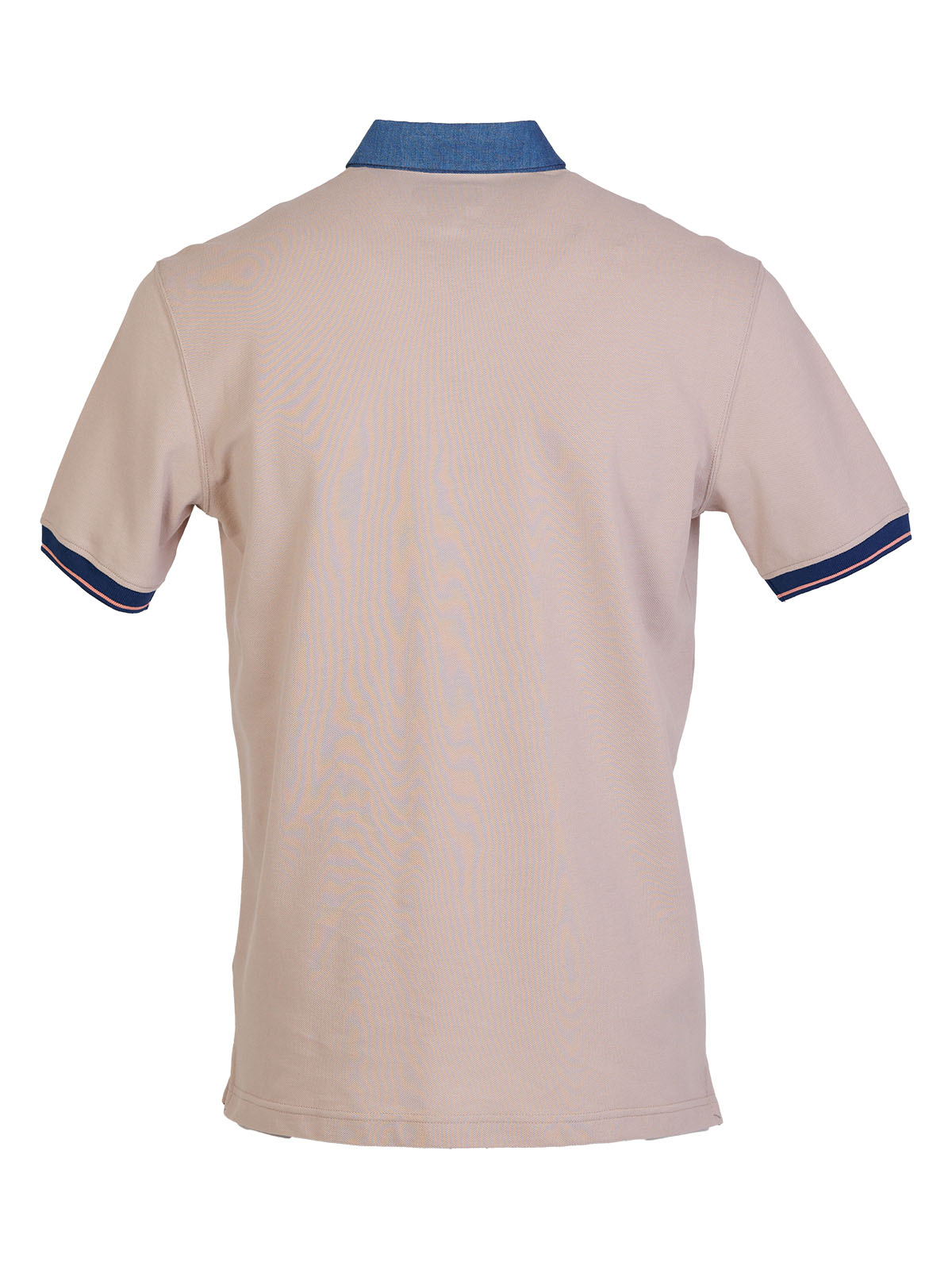Tricou bărbătesc bej cu guler din denim - 93459 € 47.24 img2