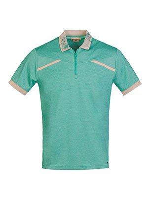 Mens green zipup tshirt-93465-€ 40.49