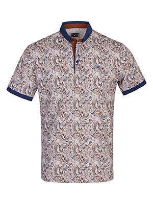 item:Mens white khaki paisley blouse - 93475 - € 47.24
