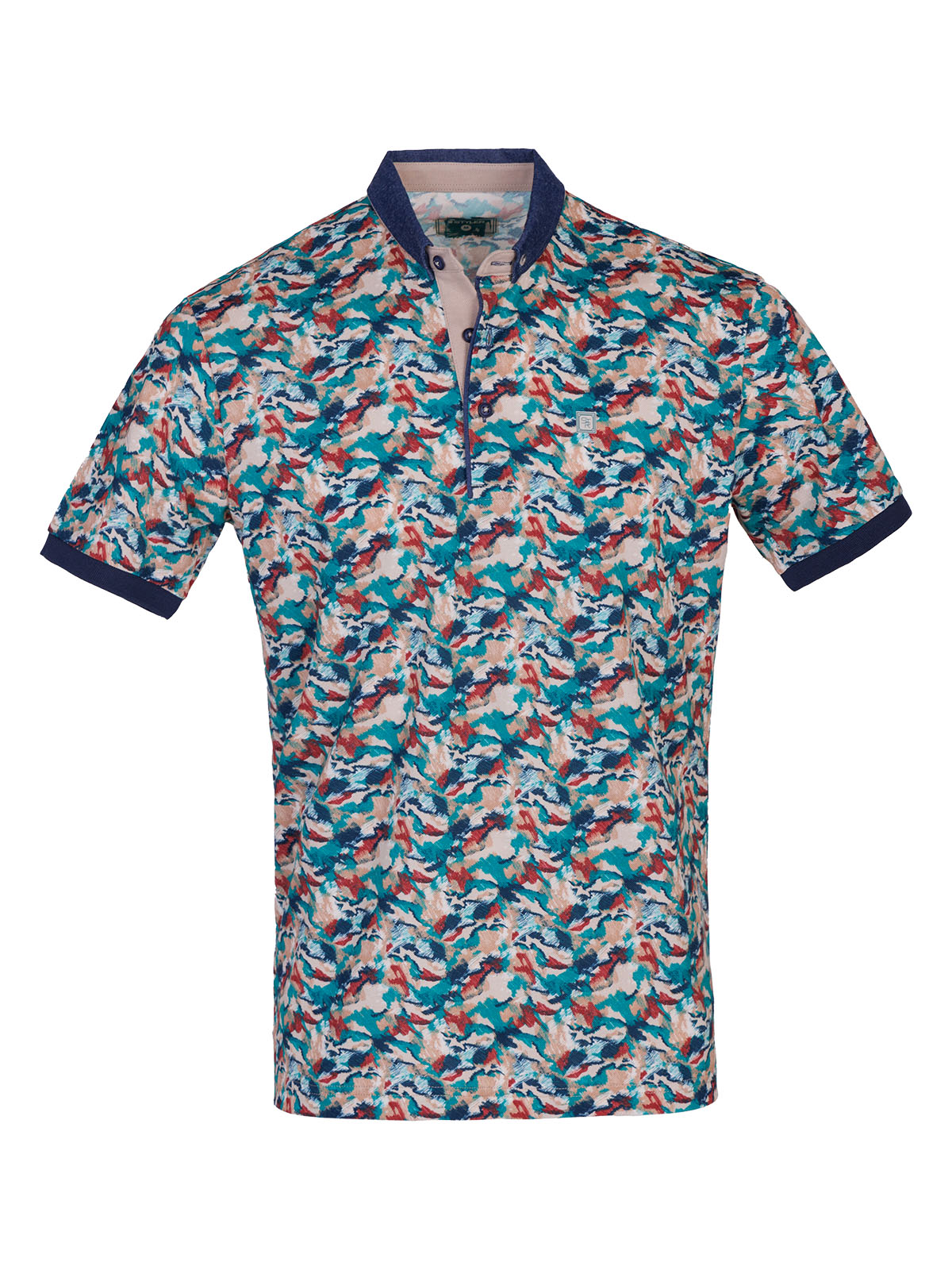 Tricou barbatesc cu imprimeu abstract - 93480 € 47.24 img1