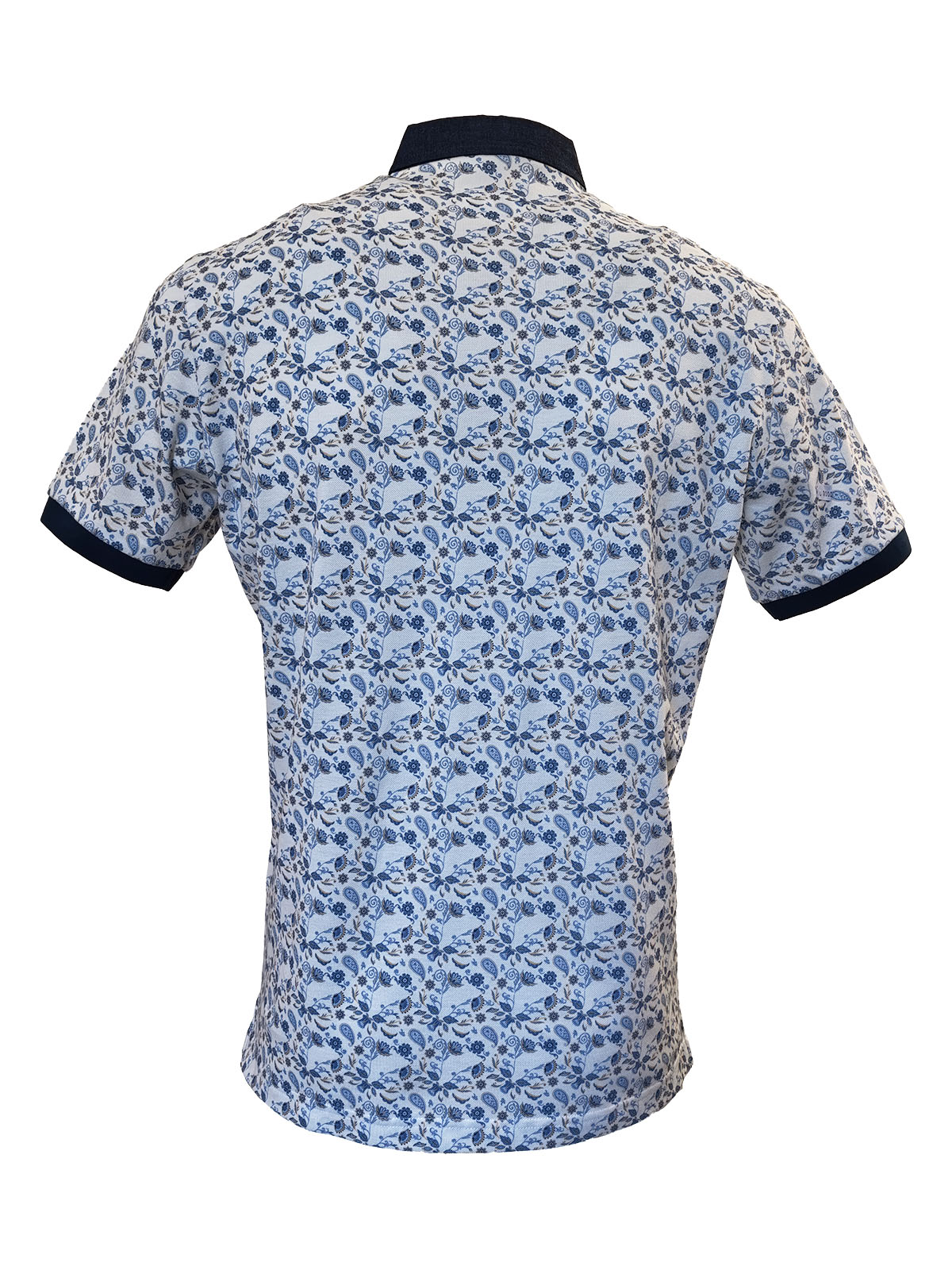 Ανδρικό μπλουζάκι paisley σε λευκό και μ - 93483 € 47.24 img2