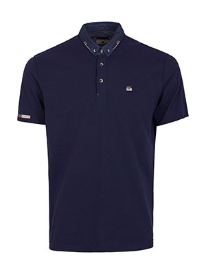 Mens tshirt in dark indigo with denim c - 93509 - 44.00 €