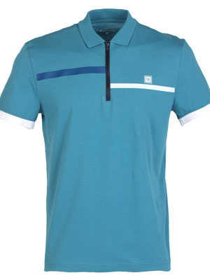 Tshirt in turquoise with a knitted coll - 94414 - € 37.12