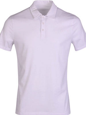 Μπλουζάκι σε λευκό χρώμα με γιακά-94416-€ 33.18