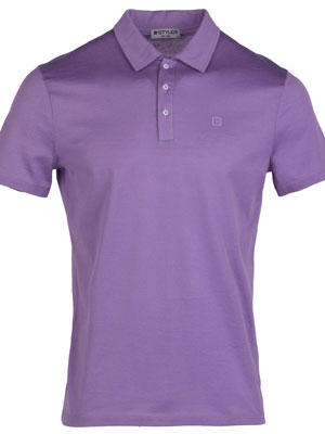 Tshirt σε μωβ χρώμα με γιακά - 94419 - € 33.18