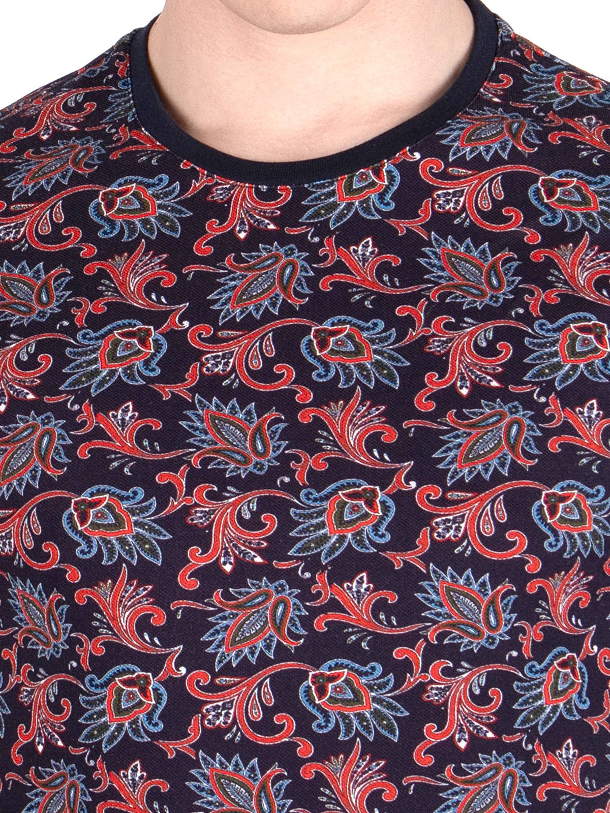 Tshirt in navy blue with floral motifs - 95360 € 16.31 img4