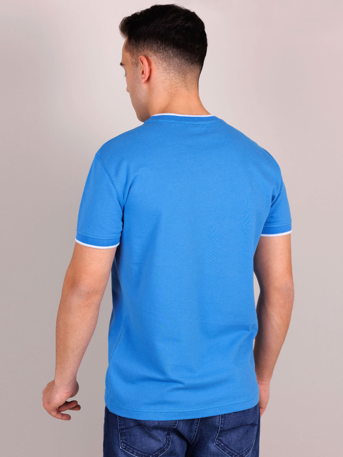 Tricou albastru cu imprimeu - 95362 € 19.12 img4