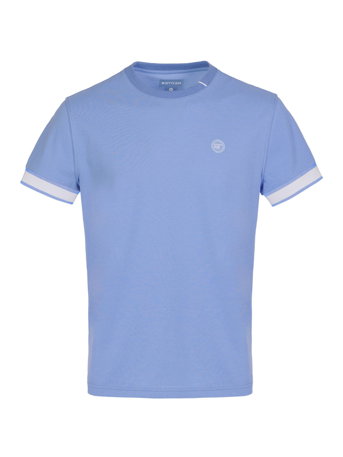 Tshirt in blue with contrasting cuffs - 95379 € 29.25 img1