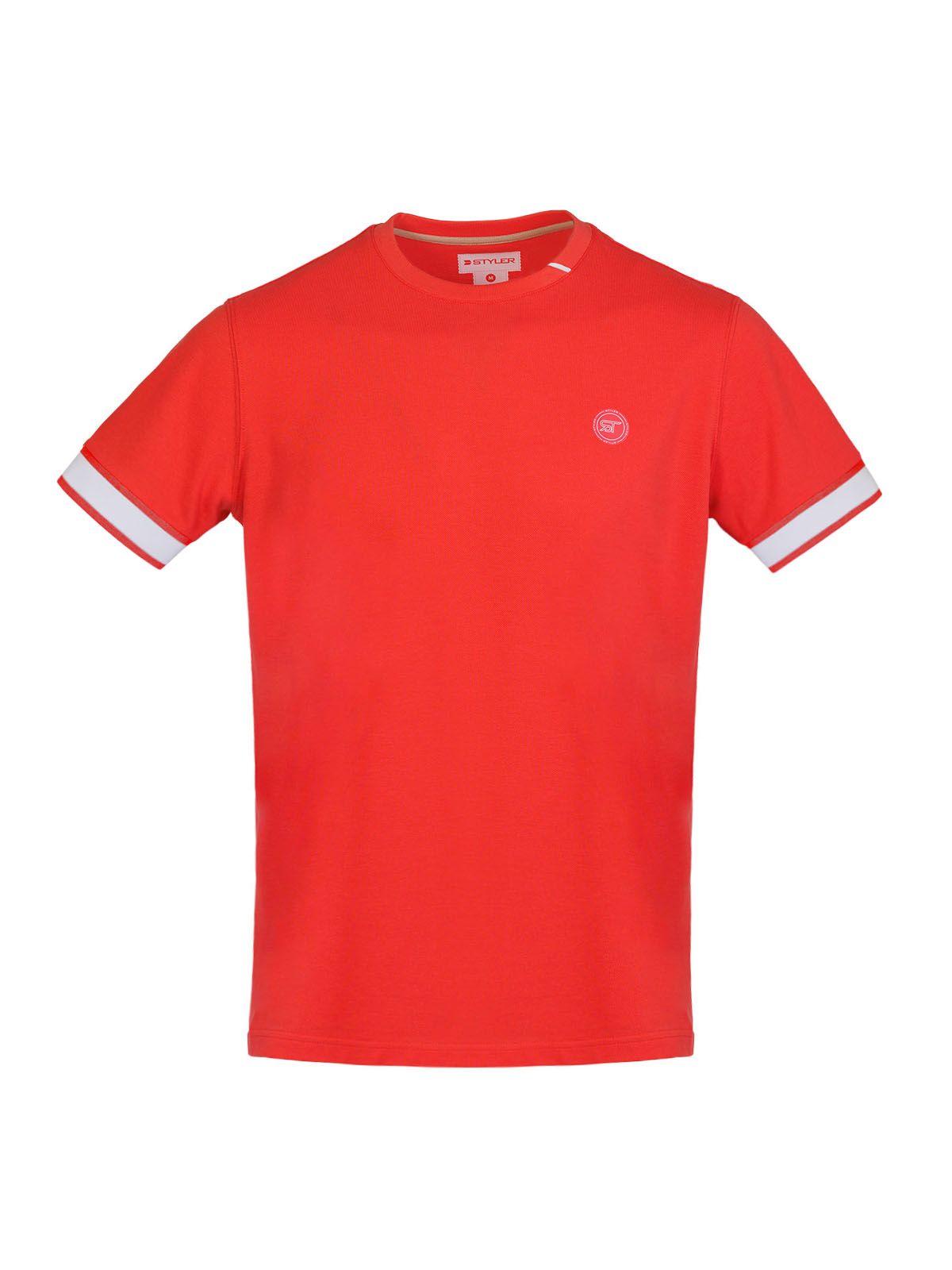 Coral tshirt with contrasting cuffs - 95381 € 29.25 img1