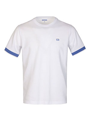 item:White tshirt with contrast cuffs - 95382 - 36.00 €