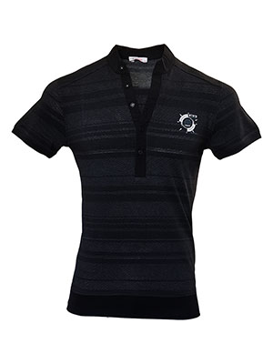 Bluză neagră cu decolteu adânc - 96229 - € 6.75