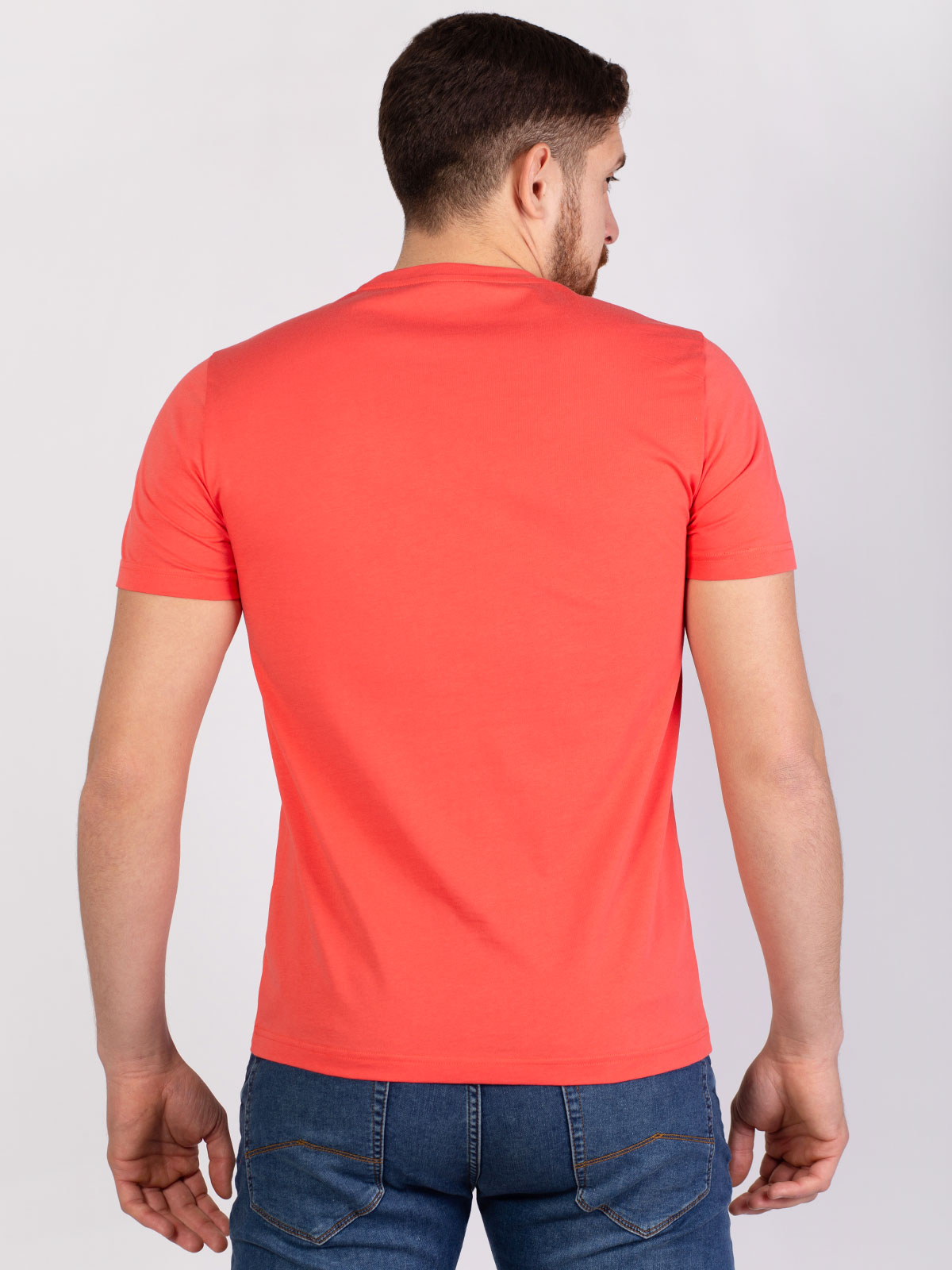 Κοραλί κοντομάνικη μπλούζα με σήμα - 96380 € 11.81 img3