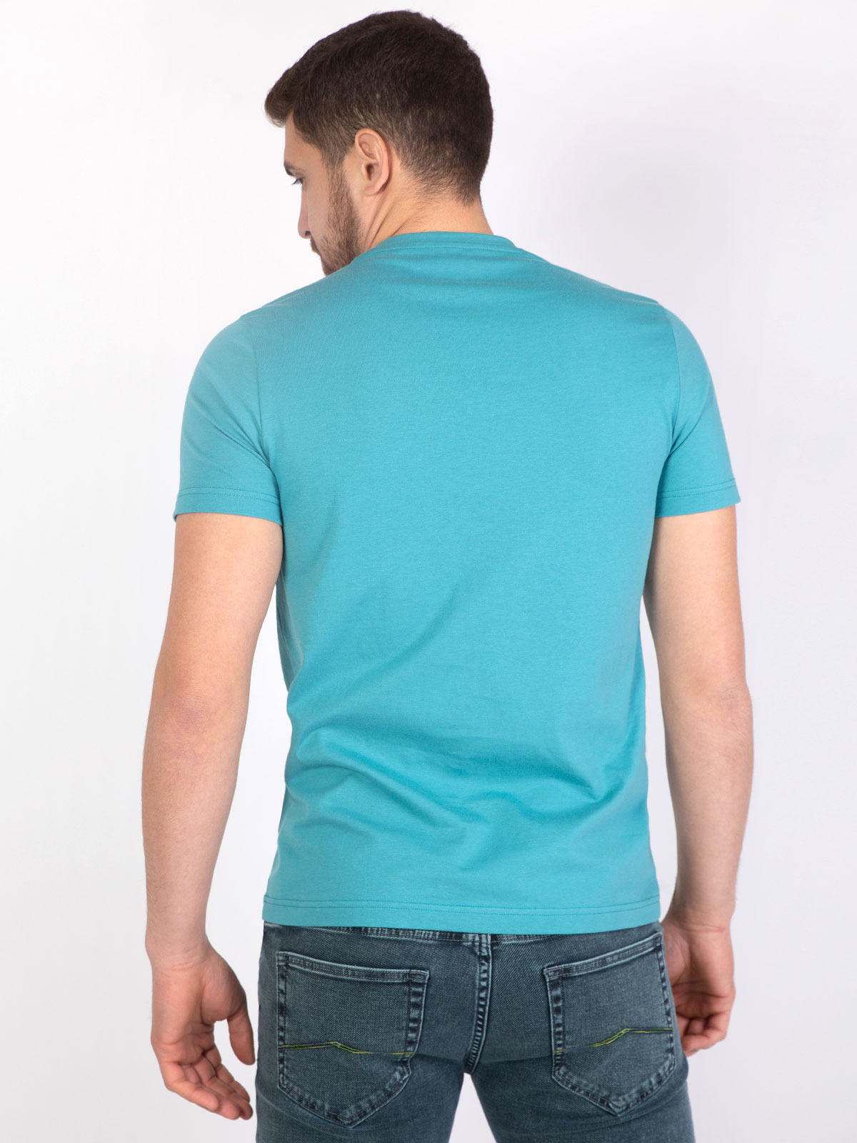 Turquoise cotton tshirt - 96382 € 11.81 img2