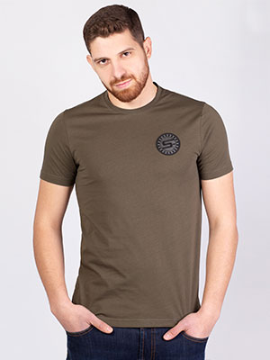 Χακί βαμβακερό μπλουζάκι - 96384 - € 23.62