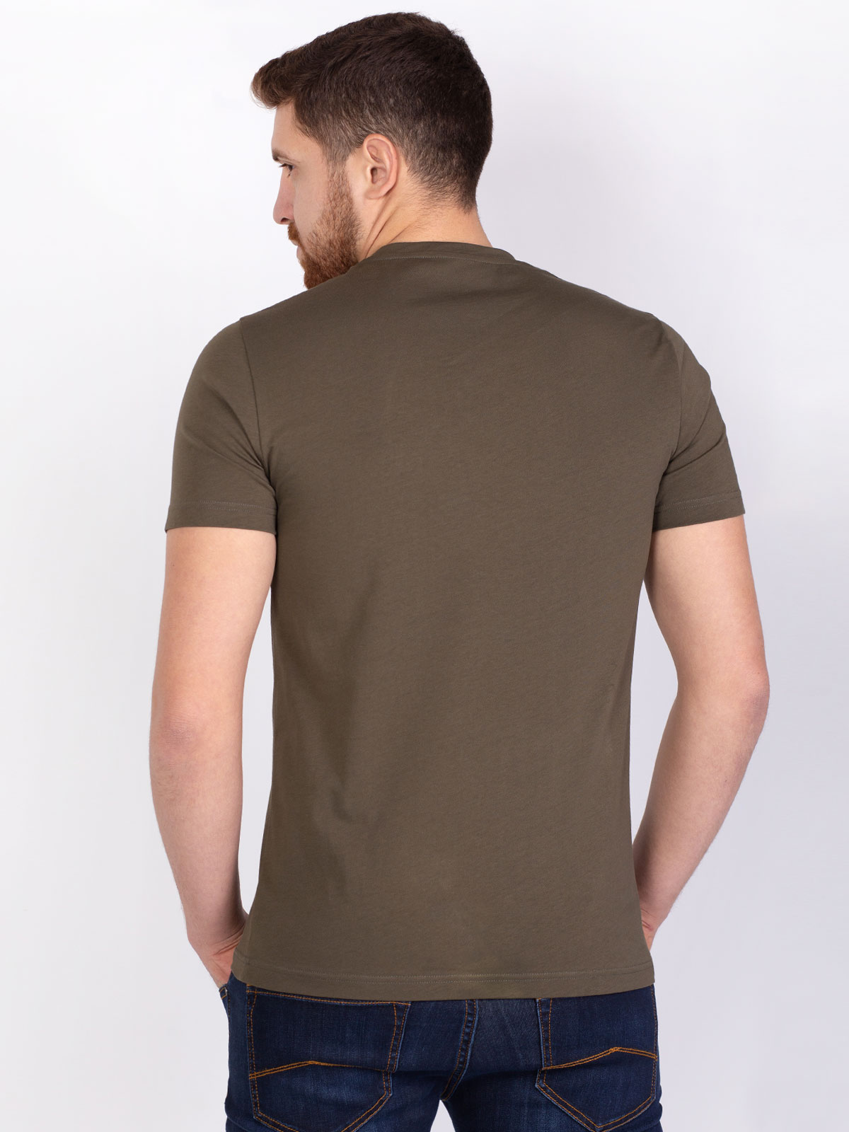 Khaki cotton tshirt - 96384 € 11.81 img2