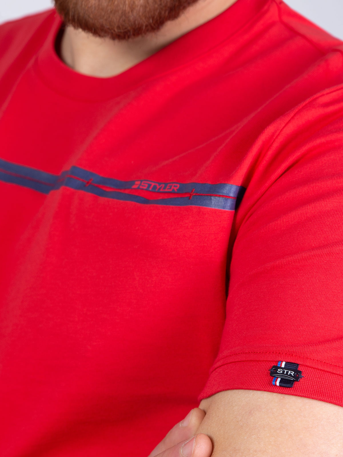 Tricou roșu cu imprimeu albastru - 96389 € 12.37 img2