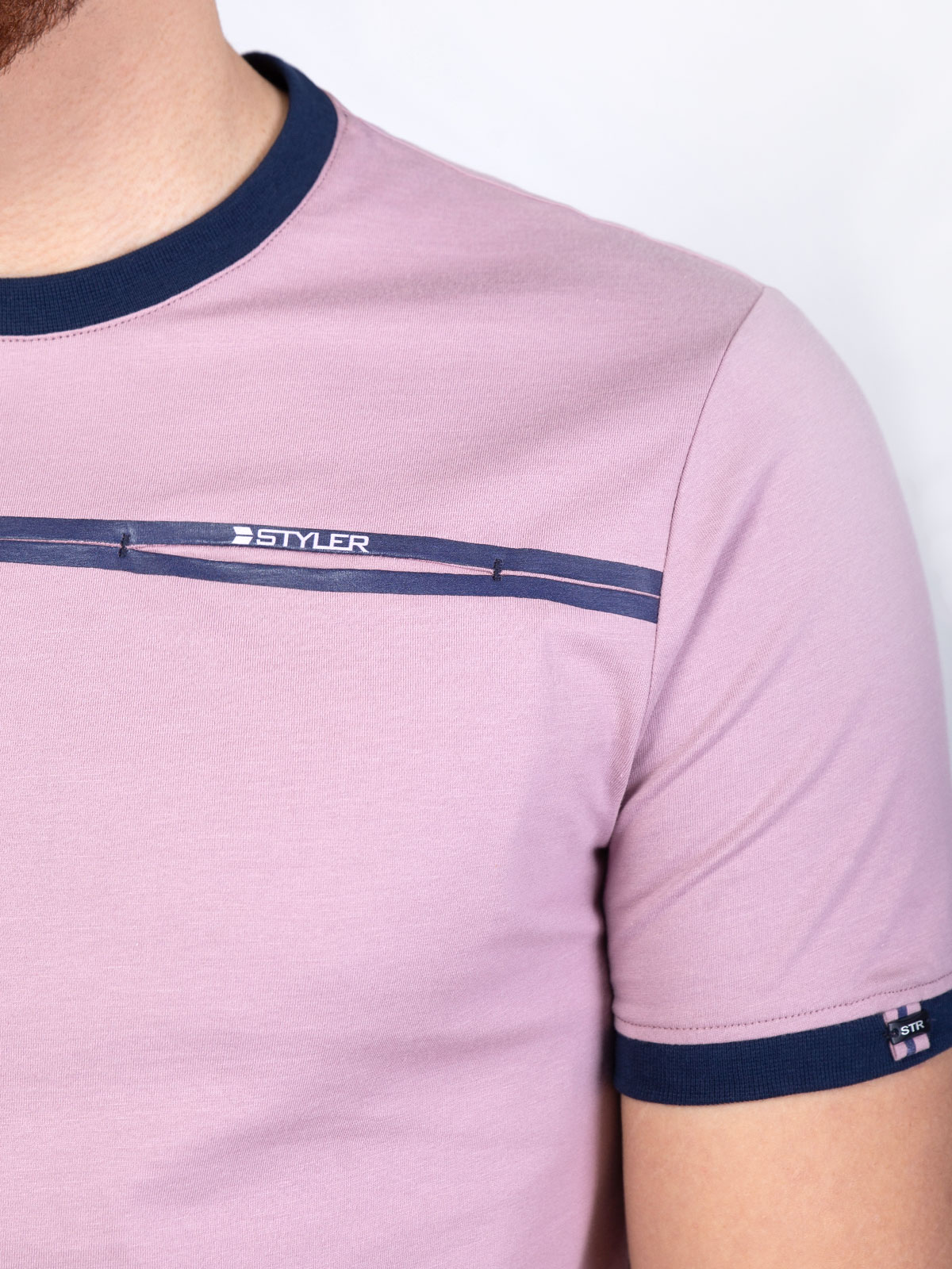 Tshirt in light purple with blue accent - 96390 € 12.37 img2