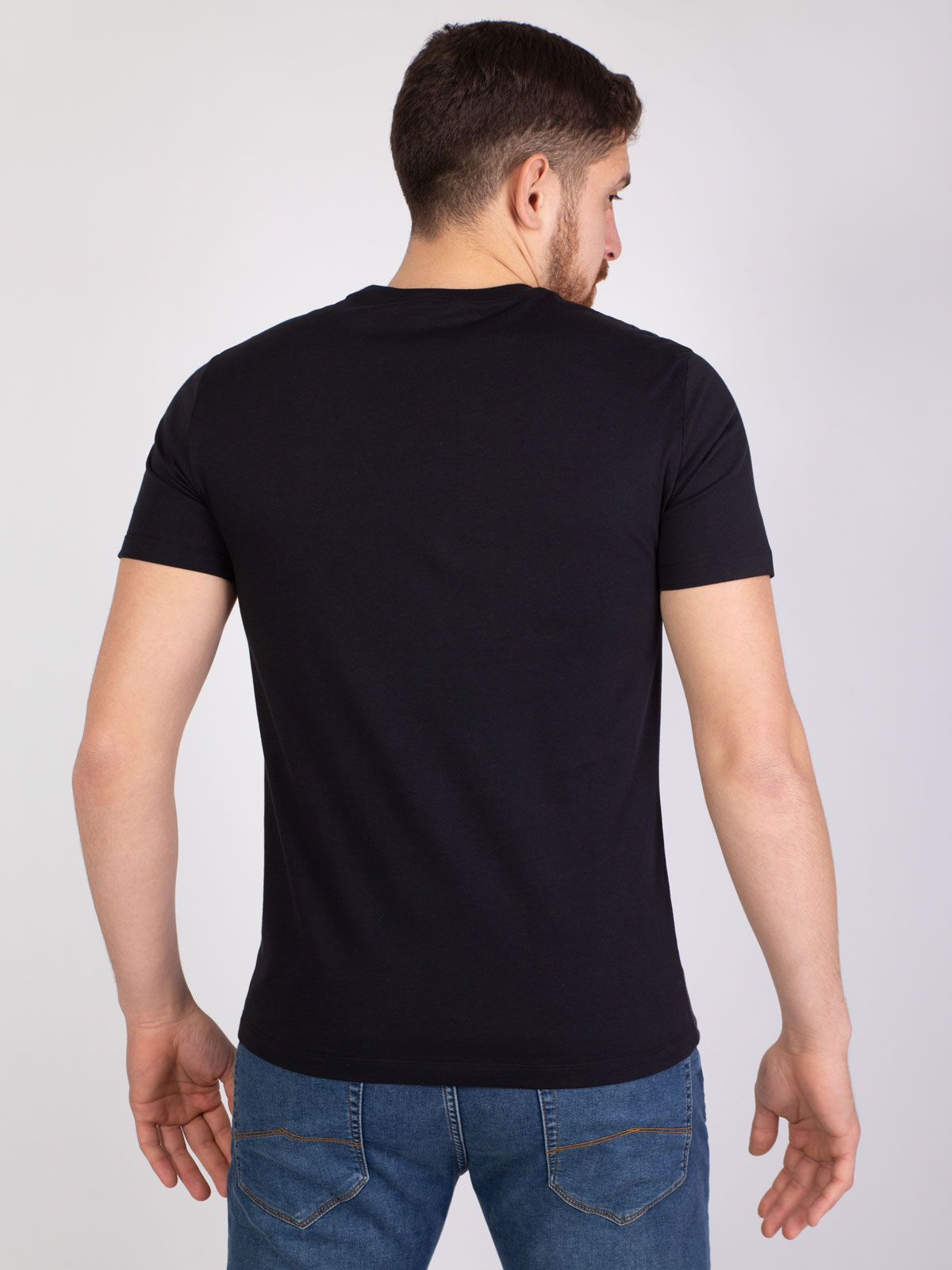 Μαύρο ριγέ μπλουζάκι μπροστά σε μπορντό - 96393 € 27.00 img4