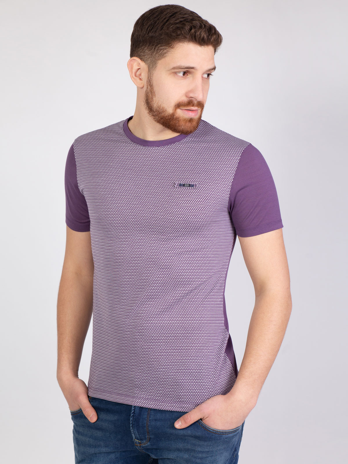 Short sleeve blouse in purple - 96394 € 27.00 img3