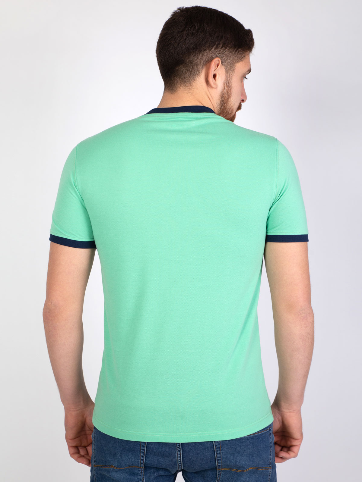 Κοντομάνικη μπλούζα με τζιν προφορά - 96396 € 21.93 img3