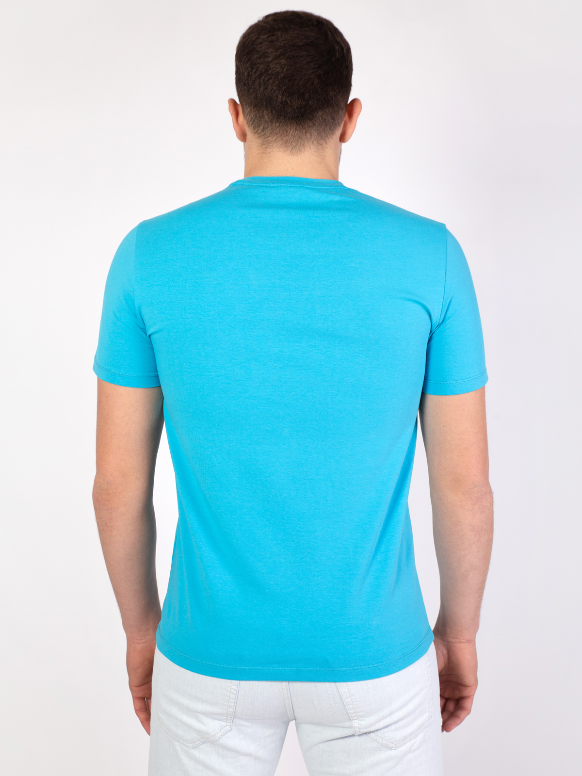 Μπλε μπλουζάκι με στάμπα σε λευκό και μ - 96400 € 16.31 img4