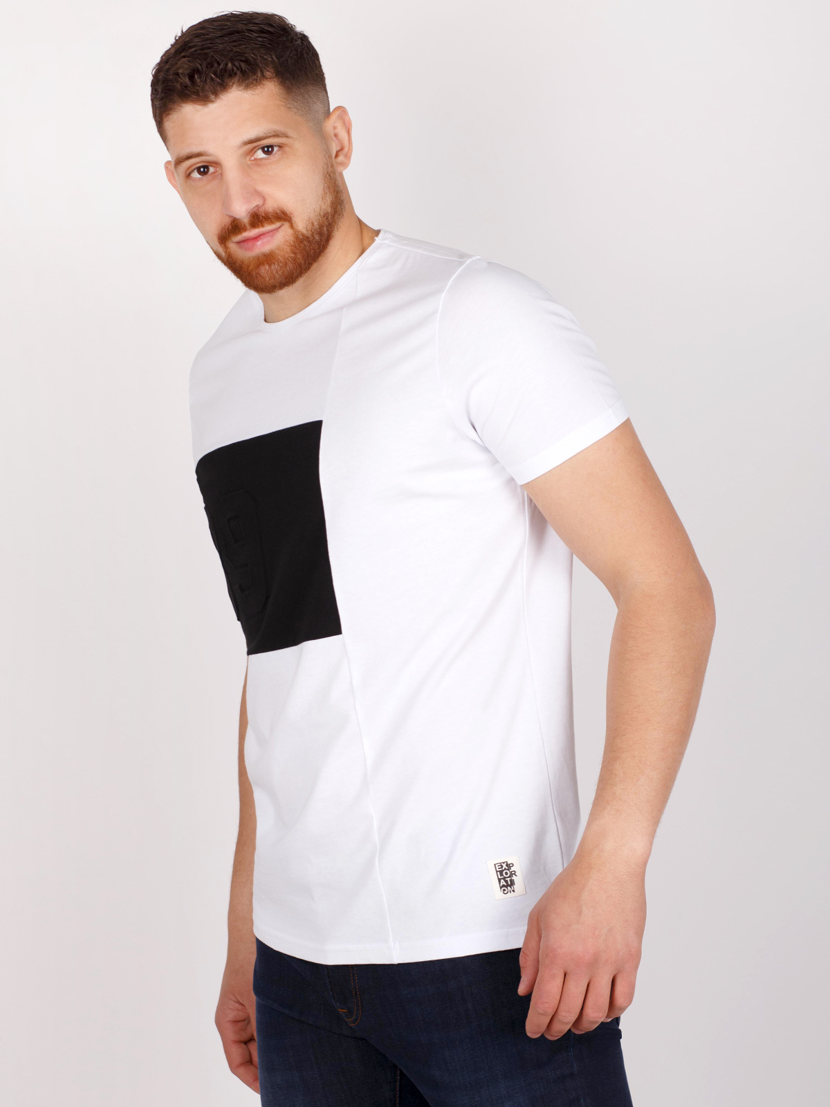 Λευκό μπλουζάκι με μαύρο στάμπα - 96413 € 16.31 img2