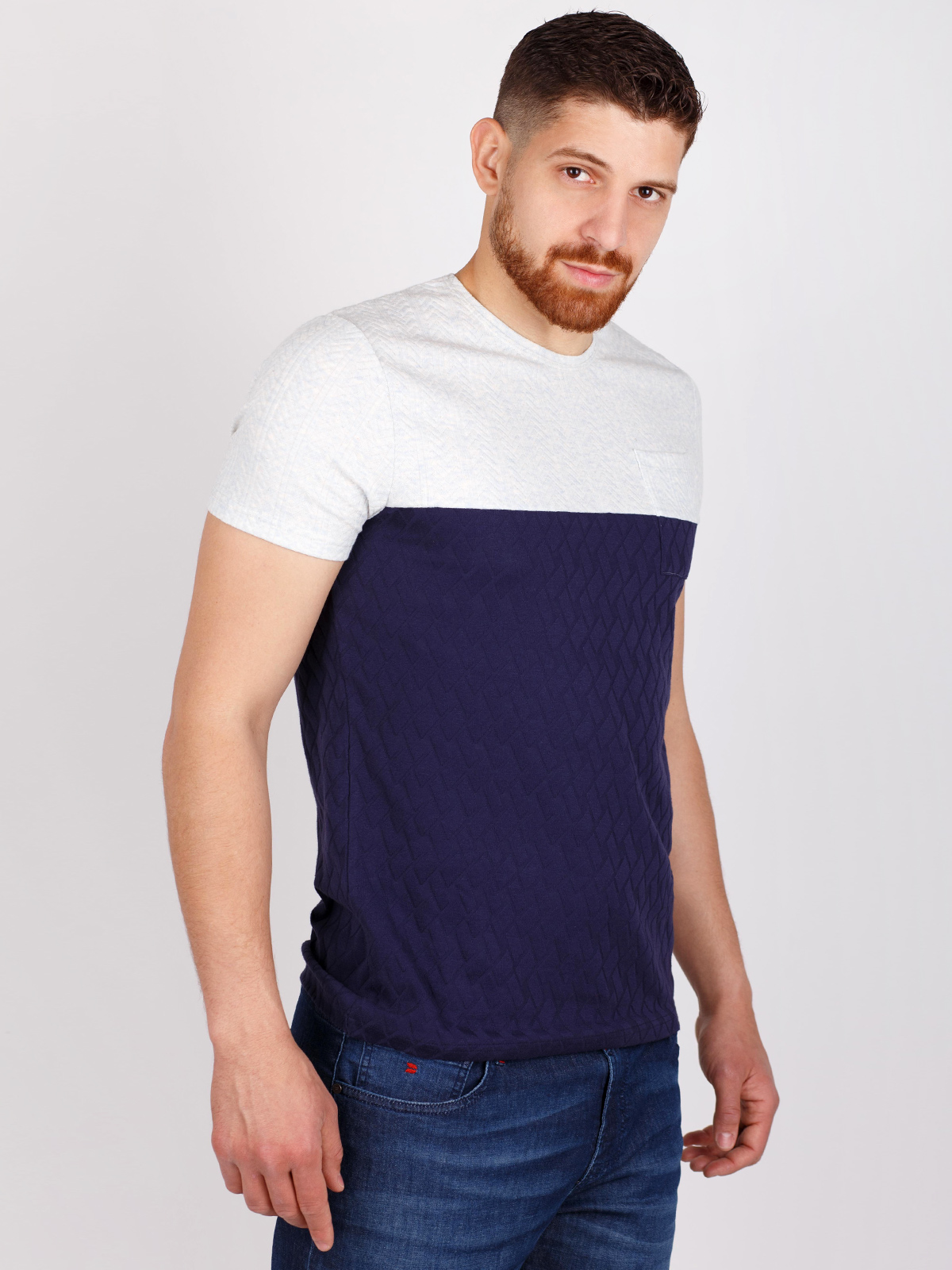 Twotone tshirt with pocket - 96416 € 16.31 img2