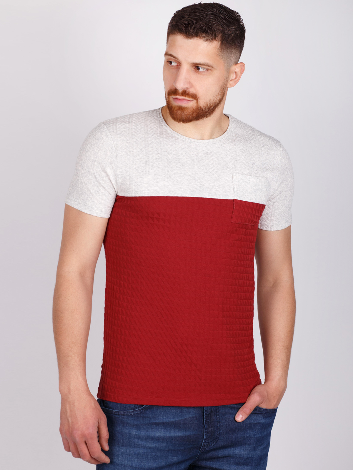 Cotton colored tshirt with pocket - 96417 € 16.31 img2