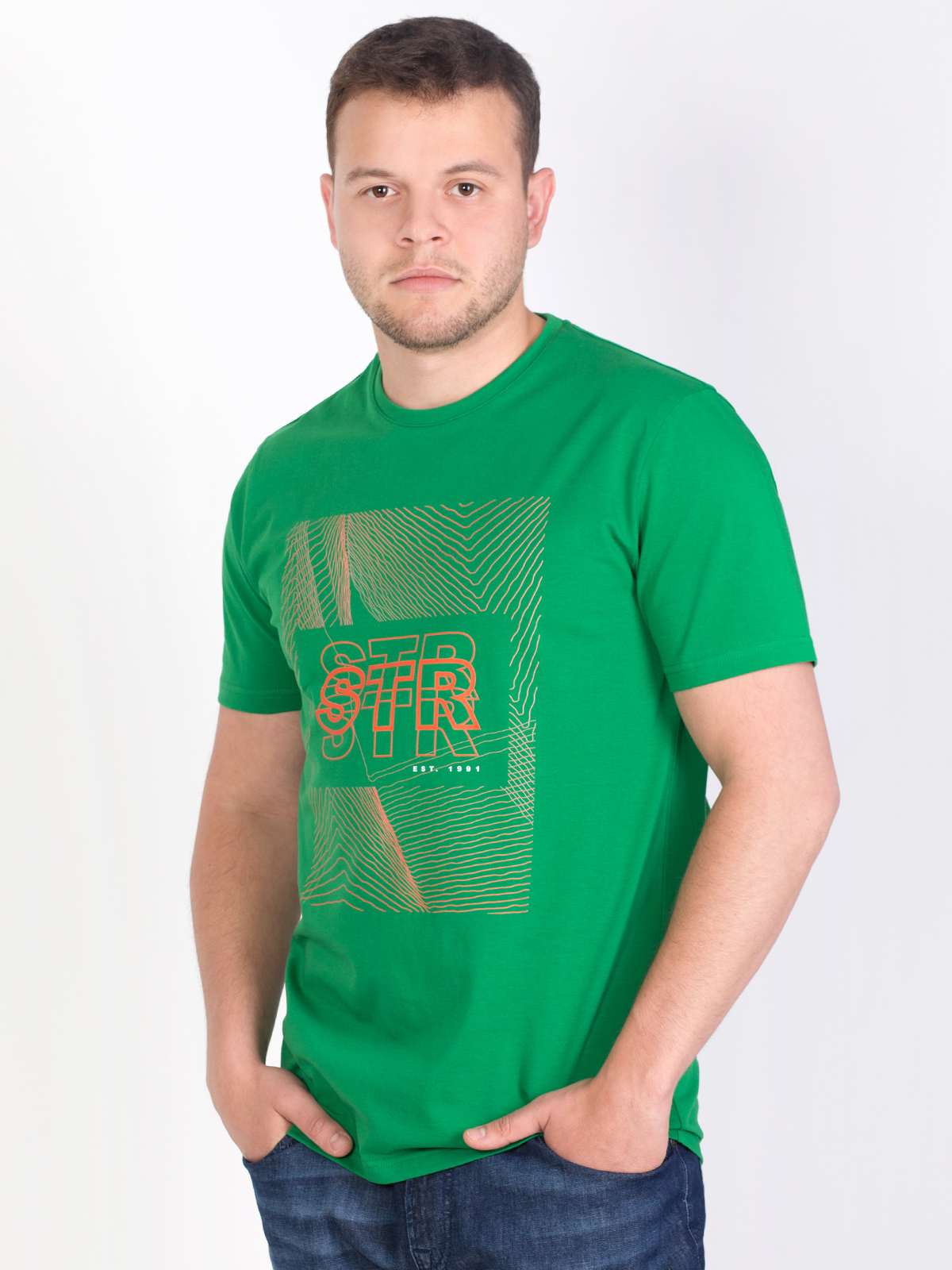 Μπλουζάκι σε έντονο πράσινο με στάμπα - 96429 € 16.31 img3