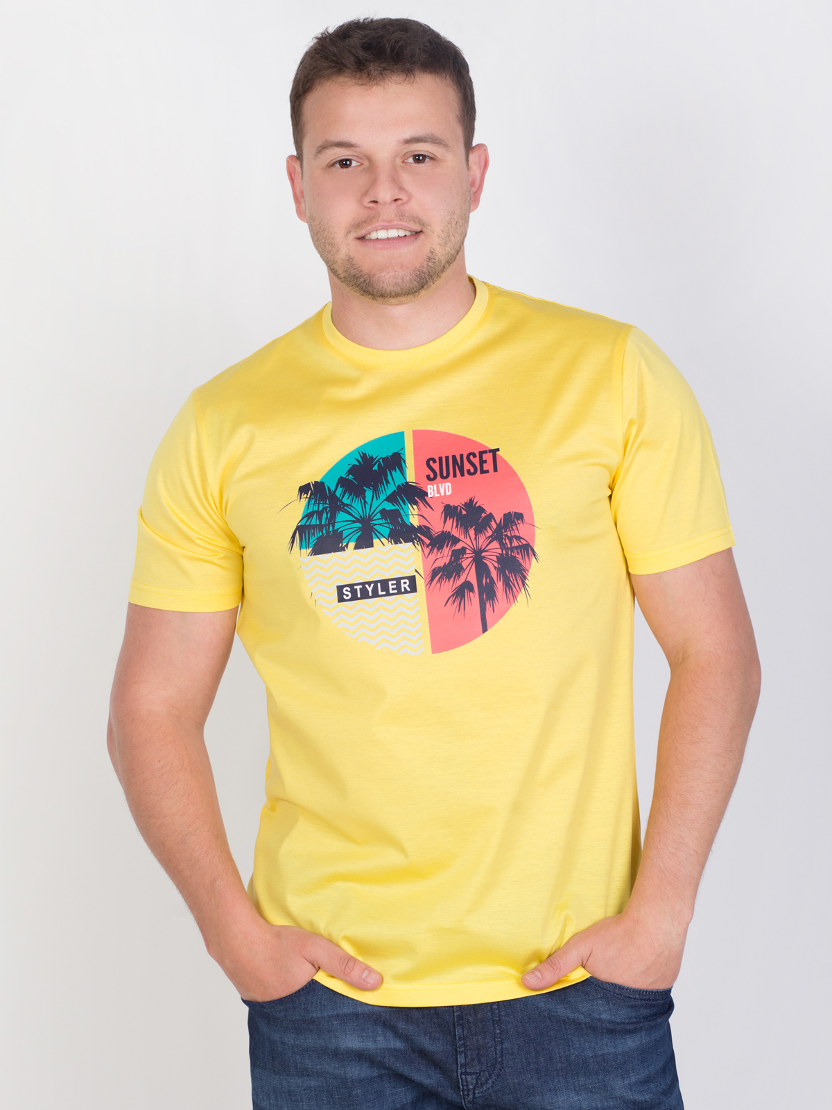 Tshirt in yellow made of mercerized cot - 96431 € 16.31 img3